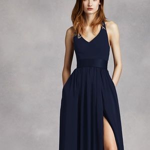 Vera Wang Bridesmaid Midnight Dress 8
